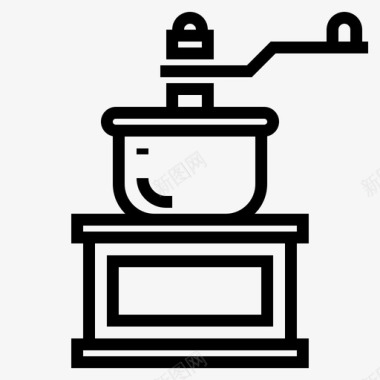 手动研磨机咖啡豆咖啡机图标图标