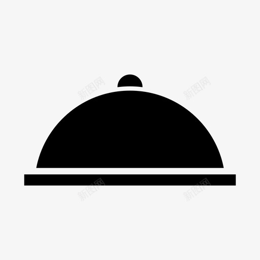 托盘餐具晚餐图标svg_新图网 https://ixintu.com 托盘 晚餐 服务 热的 食物 餐具