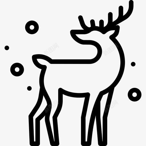 驯鹿圣诞节新年图标svg_新图网 https://ixintu.com 冬天 圣诞老人 圣诞节 新年 野生 驯鹿 鲁道夫