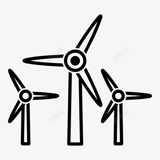 风车荷兰能源图标svg_新图网 https://ixintu.com 力量 能源 荷兰 风车