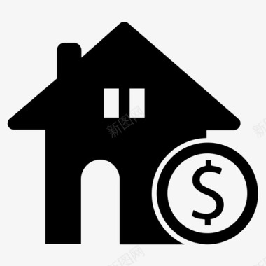 住房贷款抵押贷款房地产图标图标