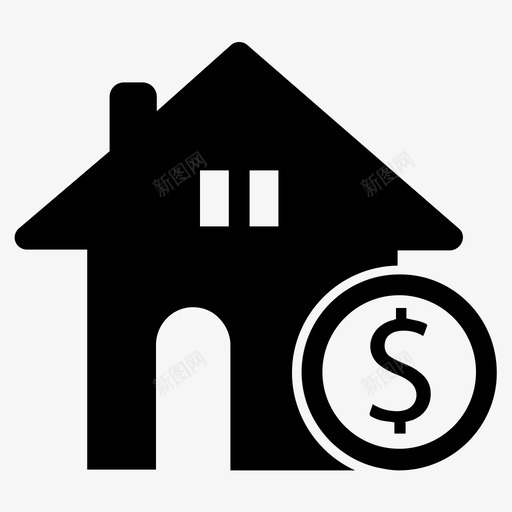 住房贷款抵押贷款房地产图标svg_新图网 https://ixintu.com 住房贷款 房地产 抵押贷款 金融1套