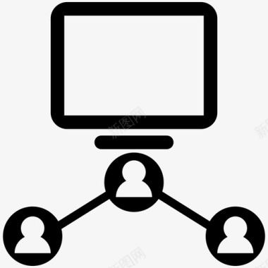 客户机服务器网络客户机服务器数据共享图标图标