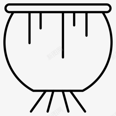 大锅万圣节巫师图标图标