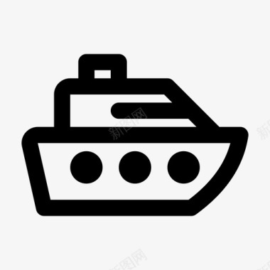 船邮轮帆图标图标