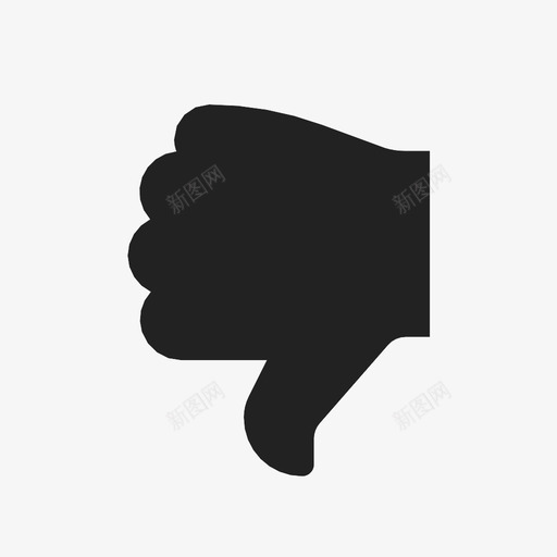 拇指否认不赞成图标svg_新图网 https://ixintu.com 不喜欢 不赞成 否认 手 拇指