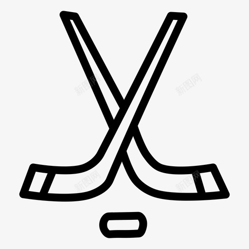 冰球运动棍子图标svg_新图网 https://ixintu.com 冬季 冬季涂鸦 冰球 棍子 运动