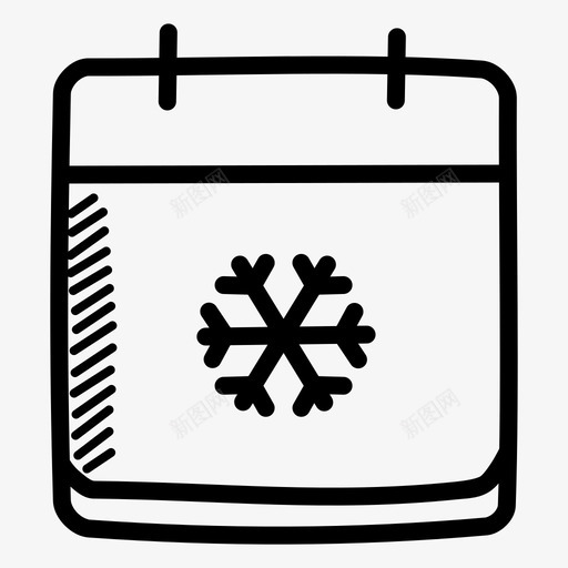 冬天日历圣诞节图标svg_新图网 https://ixintu.com 冬天 冬天的涂鸦 圣诞节 季节 新年 日历