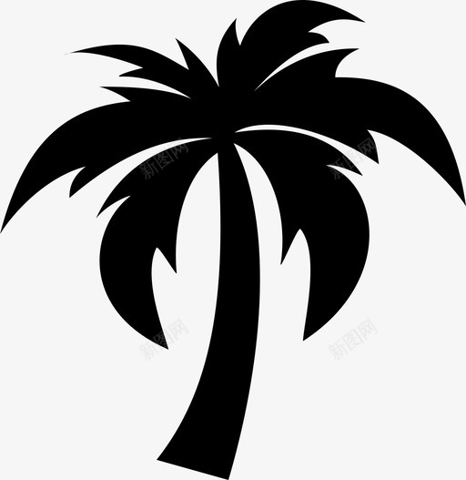 椰子树海滩岛图标svg_新图网 https://ixintu.com 岛 棕榈树 椰子树 海滩