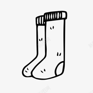 毛茸茸的袜子毛绒的袜子衣服图标图标