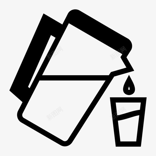 倒水杯子饮用水图标svg_新图网 https://ixintu.com 倒水 杯子 水壶 玻璃 饮用水