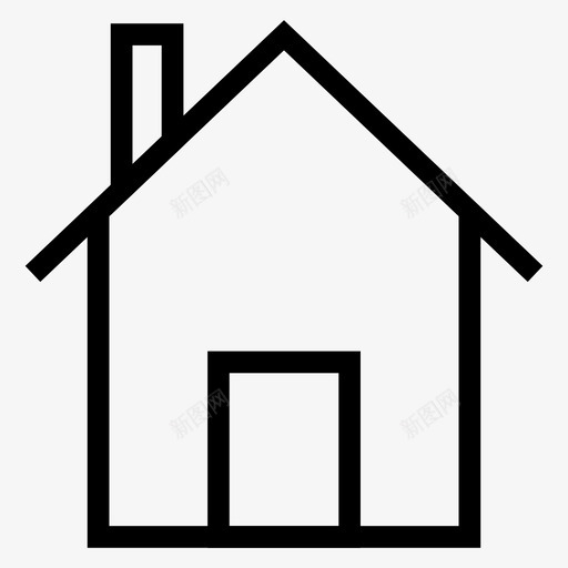 生活家房子图标svg_新图网 https://ixintu.com 家 房地产 房地产实线图标 房子 房间 生活