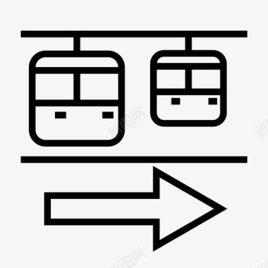 索道方向方向标志右方向图标图标