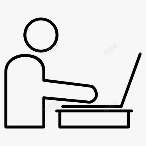 工作笔记本电脑使用笔记本电脑在笔记本电脑上工作图标svg_新图网 https://ixintu.com 使用笔记本电脑 在笔记本电脑上工作 工作笔记本电脑