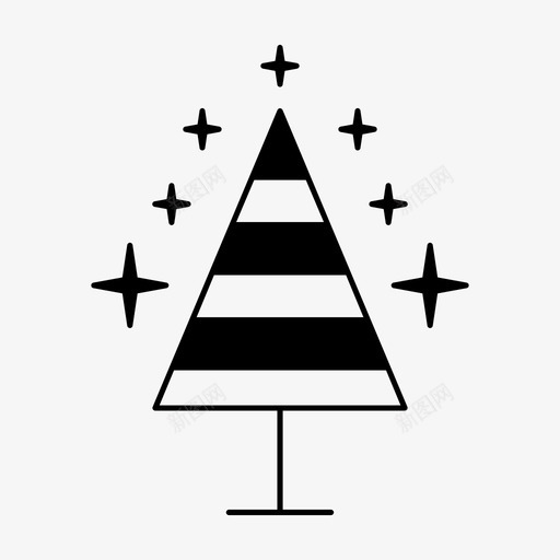 圣诞树派对松树图标svg_新图网 https://ixintu.com 圣诞树 松树 派对