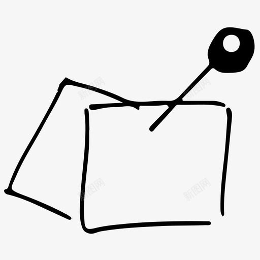 传单业务笔记图标svg_新图网 https://ixintu.com 业务 传单 办公室 笔记 素描 贴纸