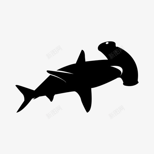 锤头鲨图标svg_新图网 https://ixintu.com 锤头鲨