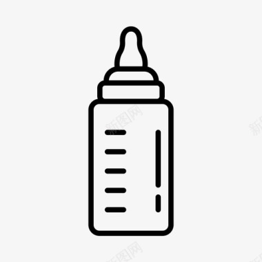 婴儿奶瓶婴儿配件空瓶子图标图标
