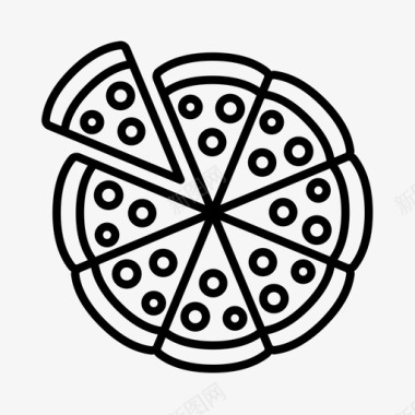 披萨美食意大利图标图标
