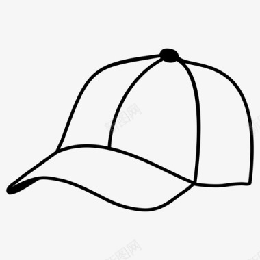 棒球帽高尔夫球帽帽子图标图标