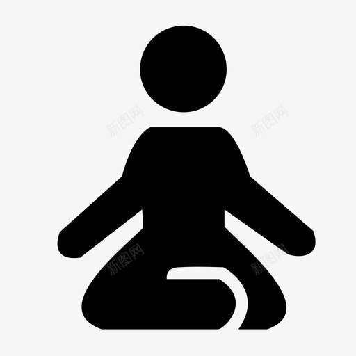 瑜伽健身冥想图标svg_新图网 https://ixintu.com 人 健身 冥想 坐 瑜伽