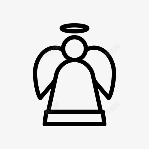 圣诞天使冬天图标svg_新图网 https://ixintu.com 冬天 圣诞天使