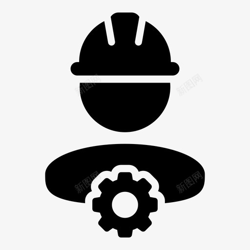 workercogconstruction图标svg_新图网 https://ixintu.com cog construction gear worker 人 建筑工人图标业务向量样式24 男