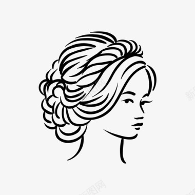 女人发型美女脸蛋图标图标