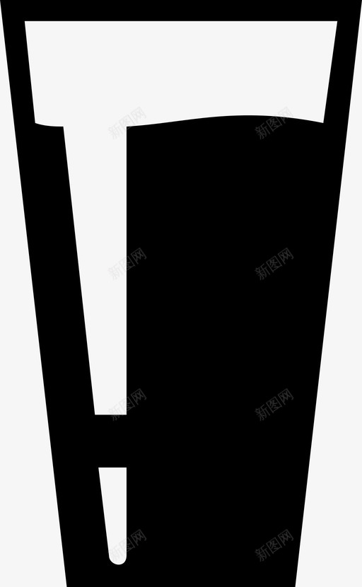 饮用水杯子玻璃杯图标svg_新图网 https://ixintu.com 一杯水 杯子 玻璃杯 饮用水