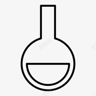 佛罗伦萨烧瓶化学玻璃器皿图标图标