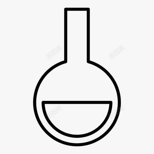 佛罗伦萨烧瓶化学玻璃器皿图标svg_新图网 https://ixintu.com 佛罗伦萨烧瓶 化学 实验室 教育 玻璃器皿 科学