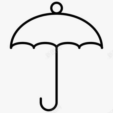 雨伞防护下雨图标图标