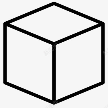 立方体元素长方体尺寸图标图标