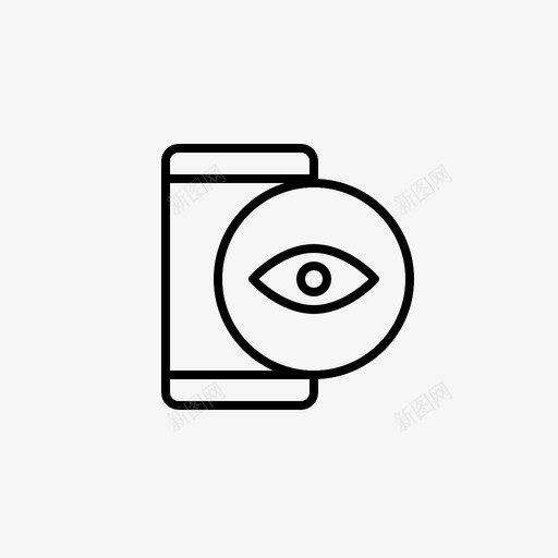 扫描检测眼睛图标svg_新图网 https://ixintu.com 扫描 检测 眼睛 移动 移动图标 视网膜