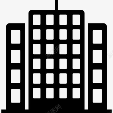 建筑公寓楼城市大厦图标图标