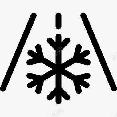 霜冻控制车道雪花图标图标