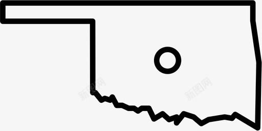 俄克拉荷马州美国市图标图标