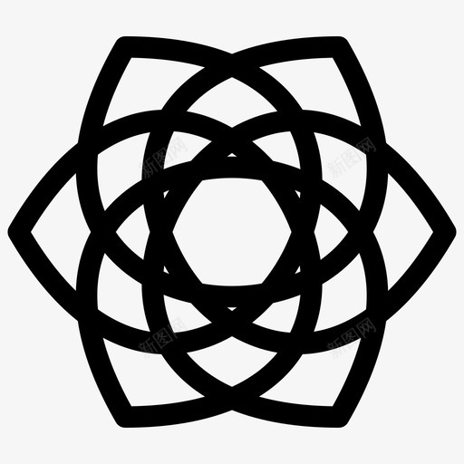 花装饰花的轮廓图标svg_新图网 https://ixintu.com 花 花的轮廓 装饰