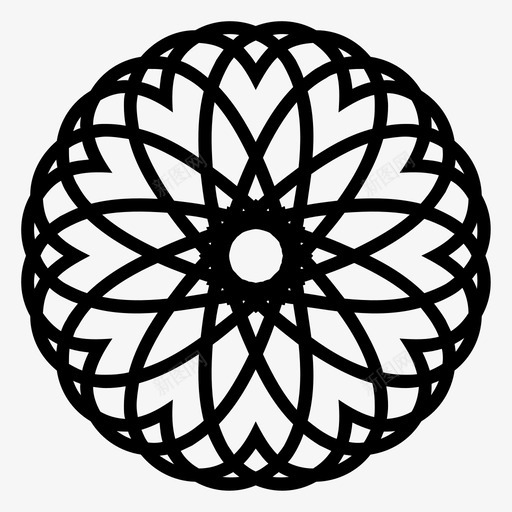 几何学形状太阳花图标svg_新图网 https://ixintu.com 几何学 太阳花 形状