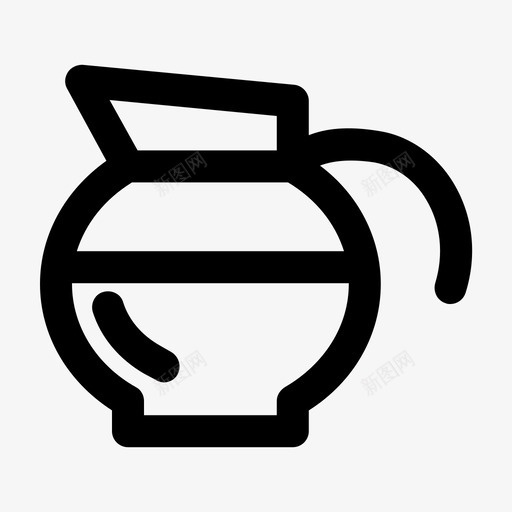 咖啡壶咖啡因热咖啡图标svg_新图网 https://ixintu.com 咖啡因 咖啡壶 热咖啡