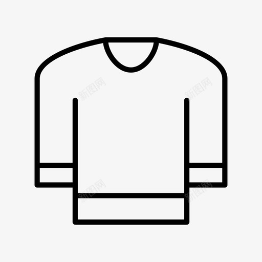 毛衣服装时装图标svg_新图网 https://ixintu.com 时装 服装 毛衣 衬衫 长袖