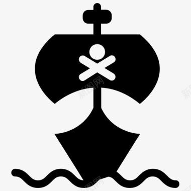 海盗船海盗雕文图标图标