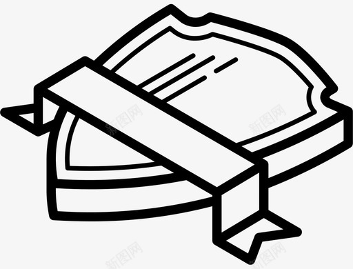 屏蔽带奖励等轴测图标svg_新图网 https://ixintu.com 奖励 奖励iso大纲 屏蔽带 等轴测