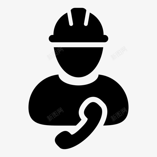 工人建筑人图标svg_新图网 https://ixintu.com 人 工人 建筑 建筑工人图标商业向量样式26 支持 电话