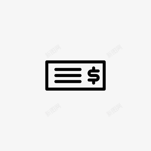 支票货币财务图标svg_新图网 https://ixintu.com 支票 财务 财务3 货币