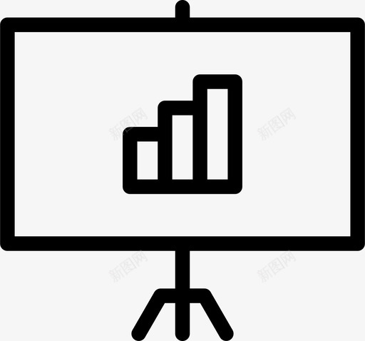 演示文稿条形图黑板图标svg_新图网 https://ixintu.com 条形图 演示文稿 黑板