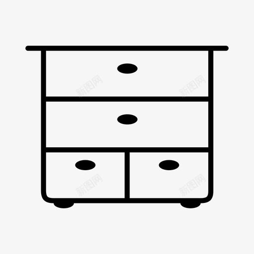 桌子家具古董图标svg_新图网 https://ixintu.com 古董 家具 工作 木头 桌子