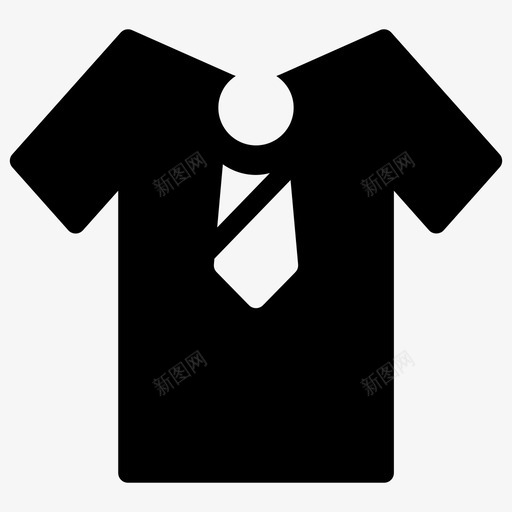 领带布料服装图标svg_新图网 https://ixintu.com 布料 时尚 服装 服装符号图标 衬衫 领带