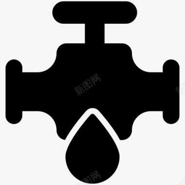 龙头供水房地产符号概念图标图标