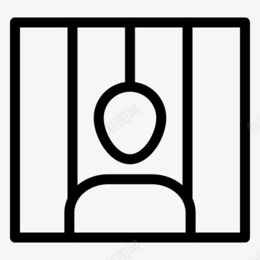 犯罪监狱法律图标图标